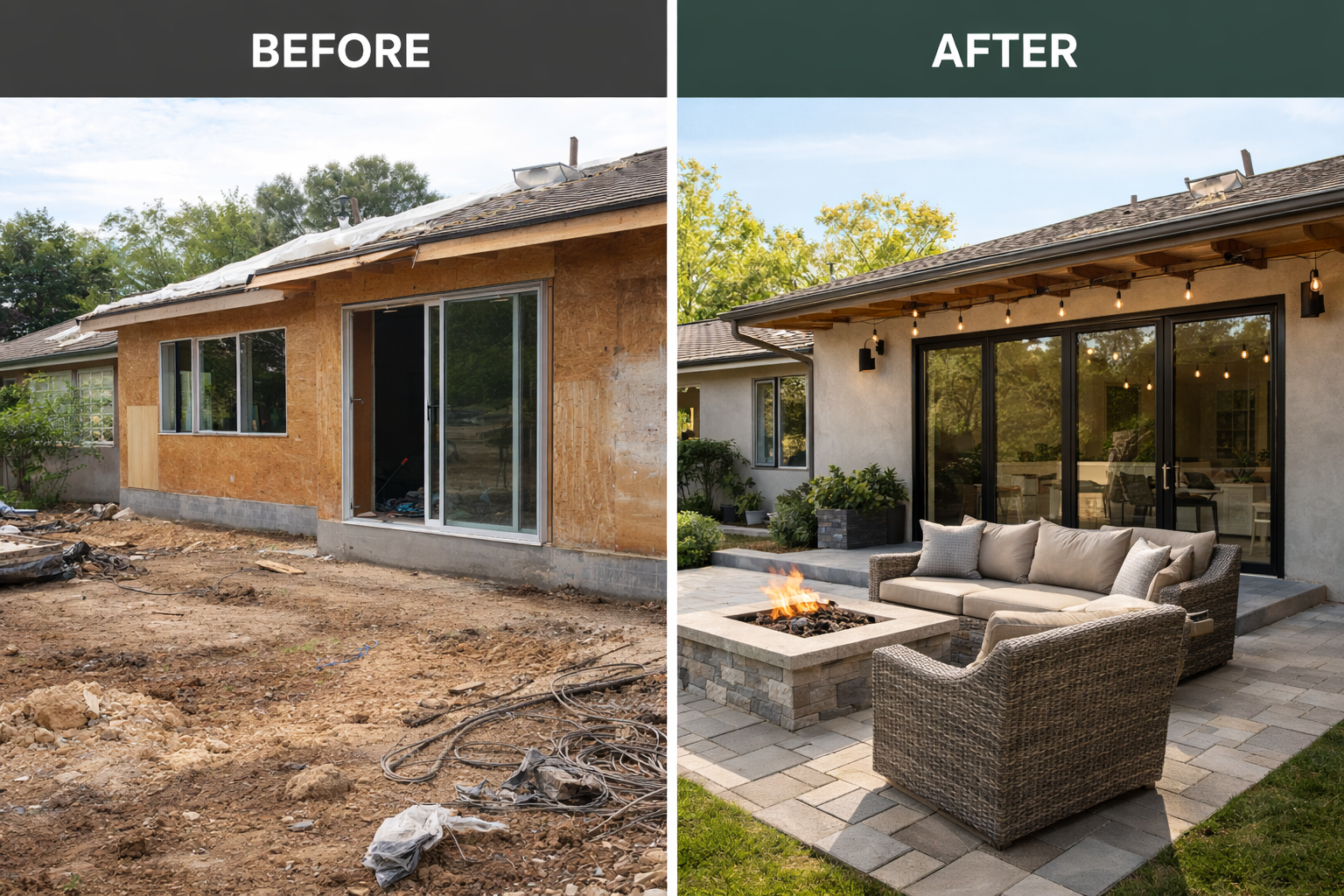 Before and after contractor project photos