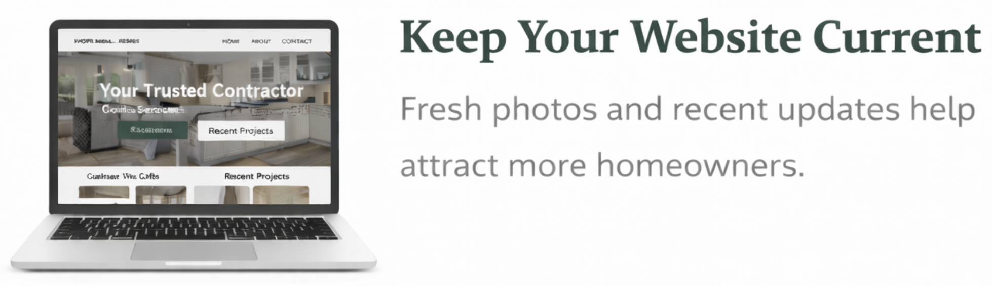 Call to action encouraging website updates and project submissions